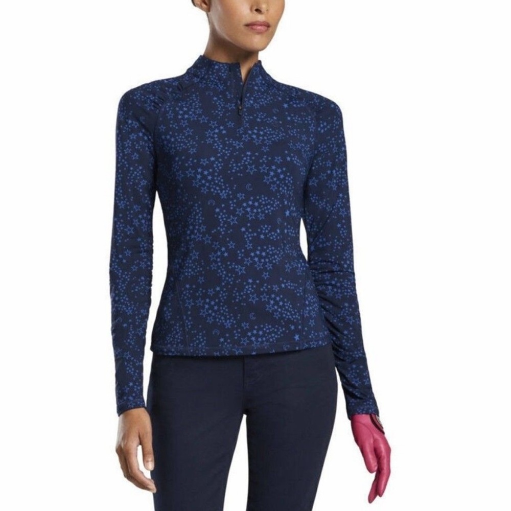 G/FORE Midnight Blue Floral Long Sleeve Tee